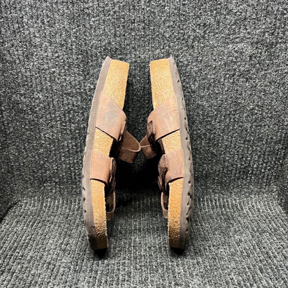 Birkenstock Mayari Sandals Womens Size 38 Brown Leather Strappy Cork Soles - Picture 5 of 9